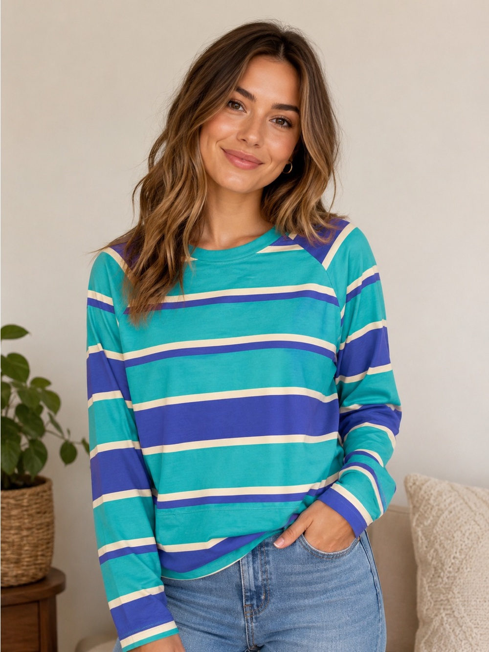 Wildfox striped sweatshirt medium